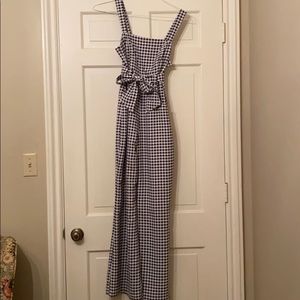 Black and White gingham jumpsuit